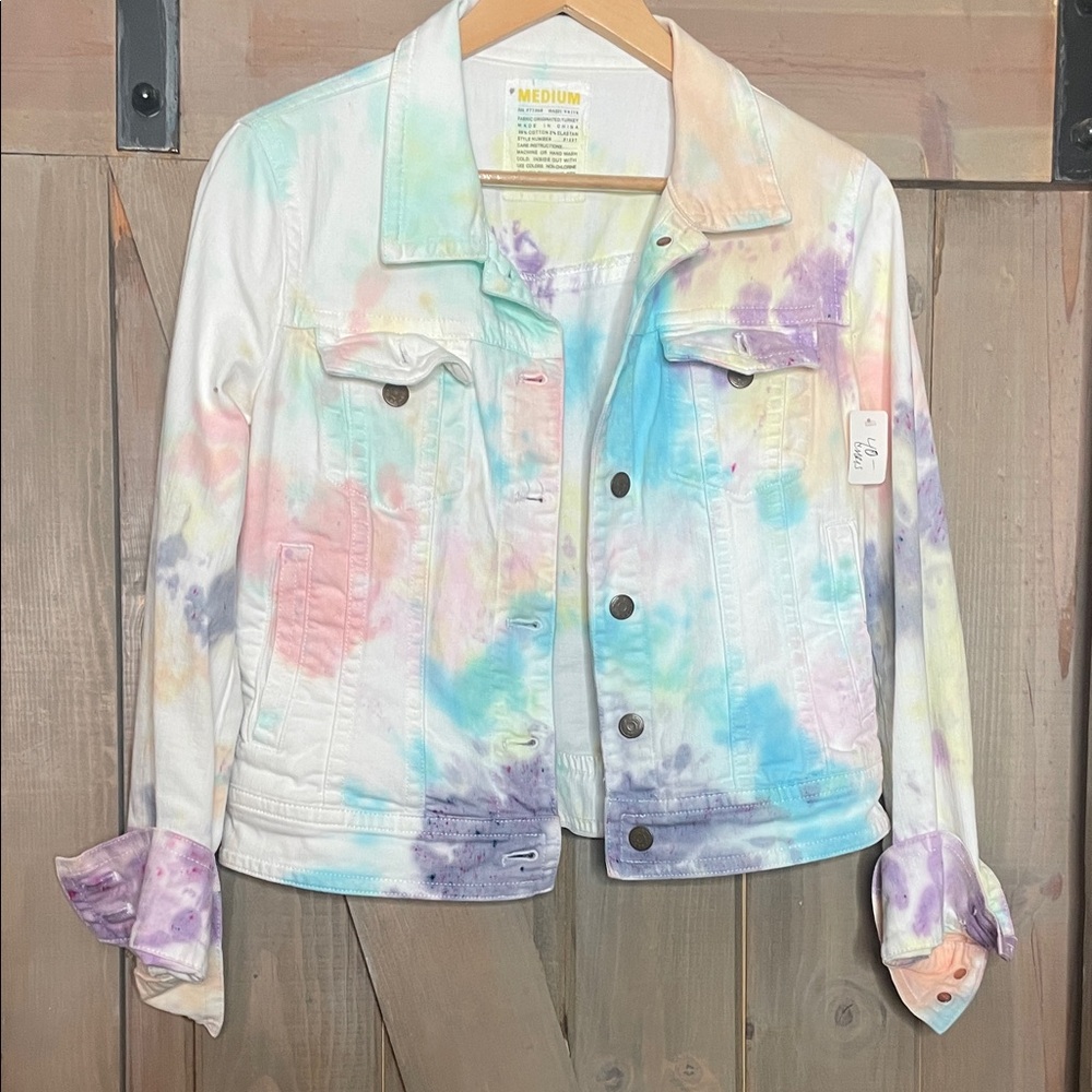 Pastel Tie-Dye Jean Jacket